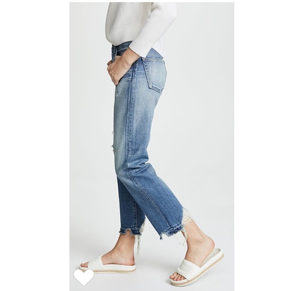 MOUSSY MV Leola Cropped Straight destroyed Jeans - Picture 4 of 15
